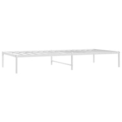 vidaXL Metal Bed Frame without Mattress White 90x200cm 3