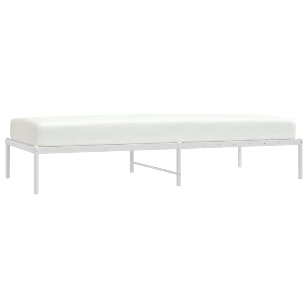 vidaXL Metal Bed Frame without Mattress White 90x200cm 4