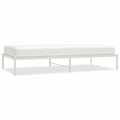vidaXL Metal Bed Frame without Mattress White 100x200cm 2