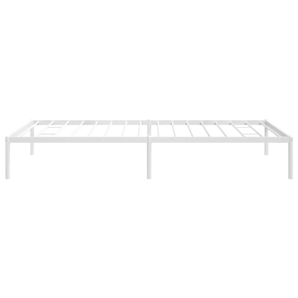 vidaXL Metal Bed Frame without Mattress White 100x200cm 6