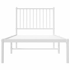 vidaXL Metal Bed Frame without Mattress with Headboard White 80x200cm 5