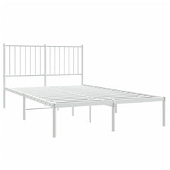 vidaXL Metal Bed Frame without Mattress with Headboard White 120x190cm 3