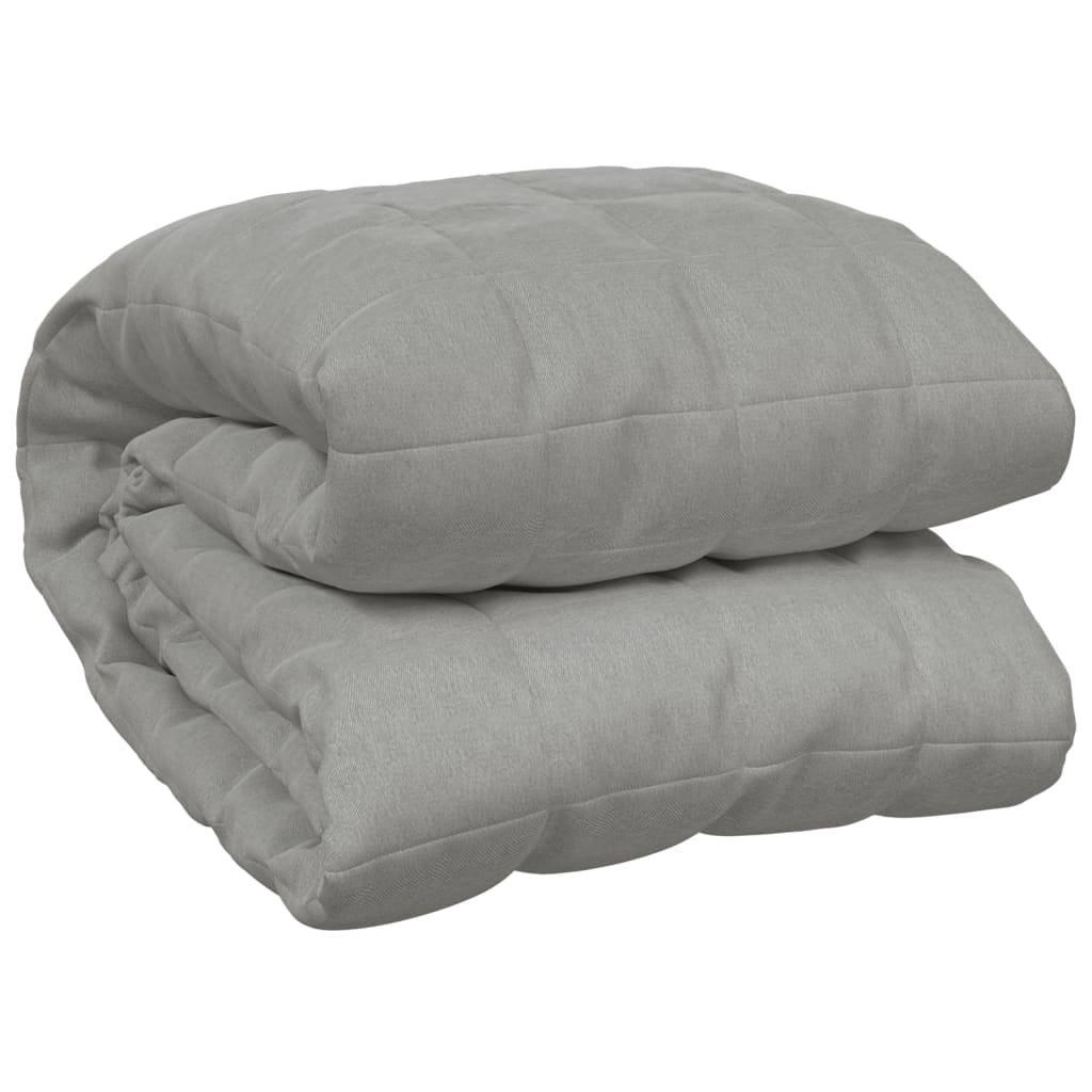 vidaXL Weighted Blanket Grey 220x230 cm King 11 kg Fabric 2