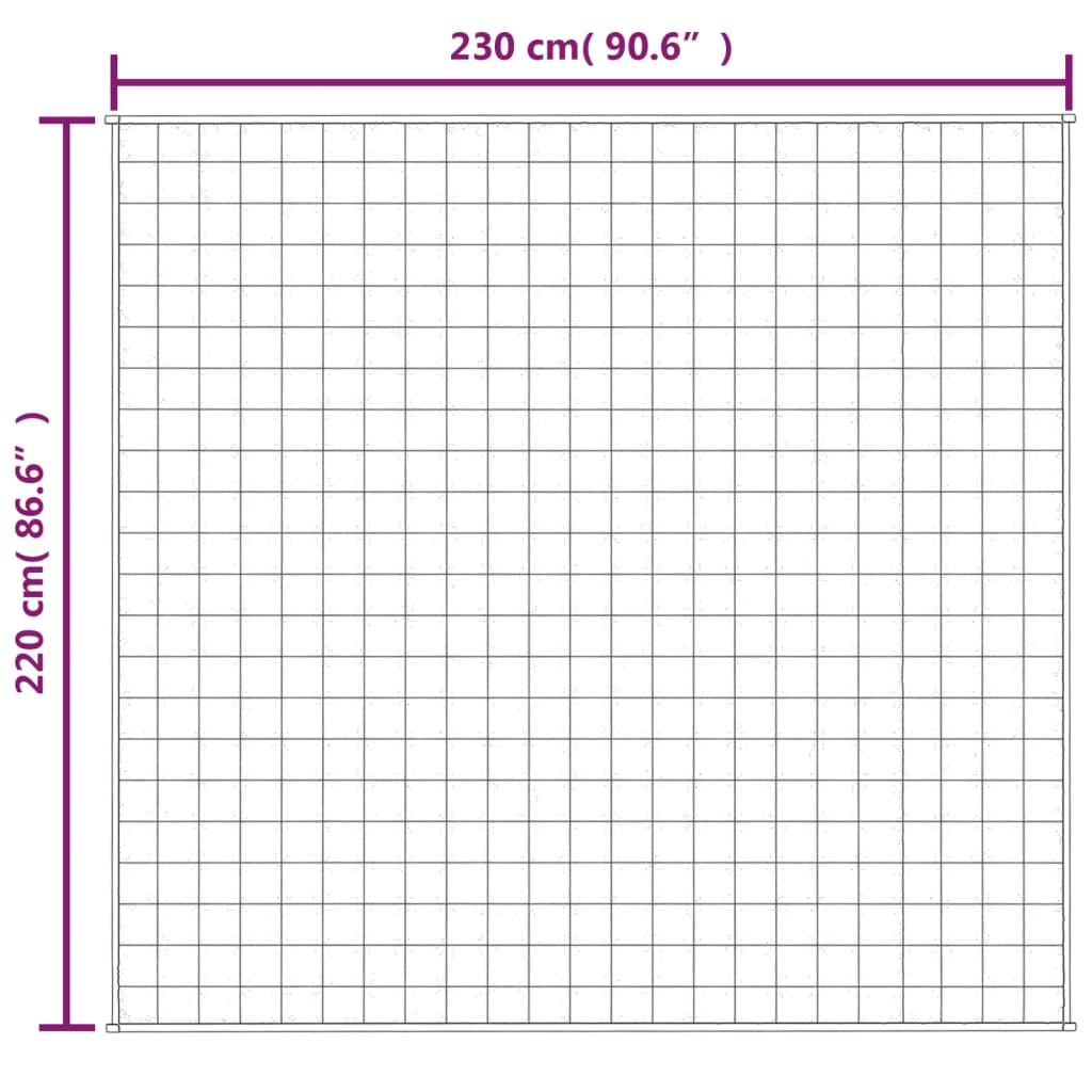 vidaXL Weighted Blanket Grey 220x230 cm King 11 kg Fabric 6