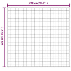 vidaXL Weighted Blanket Grey 220x230 cm King 11 kg Fabric 6