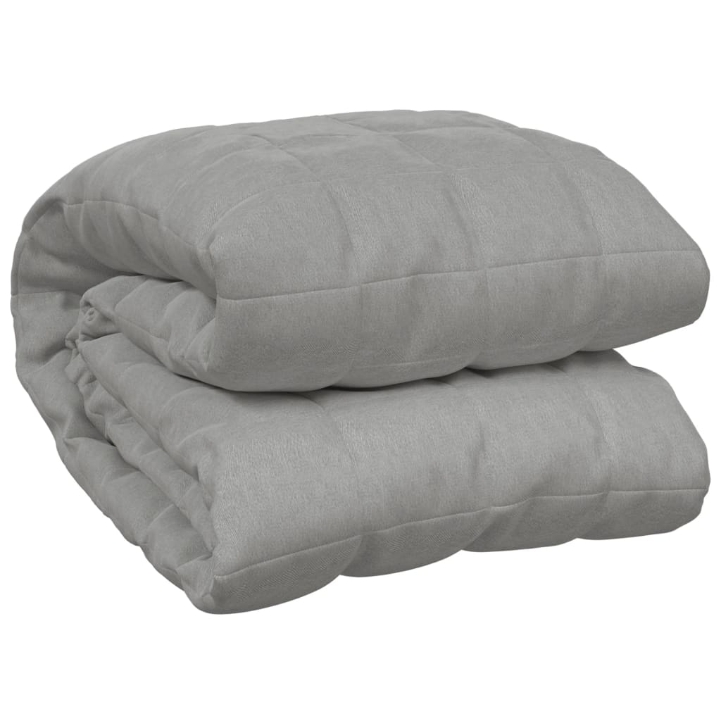 vidaXL Weighted Blanket Grey 220x240 cm King 11 kg Fabric 2