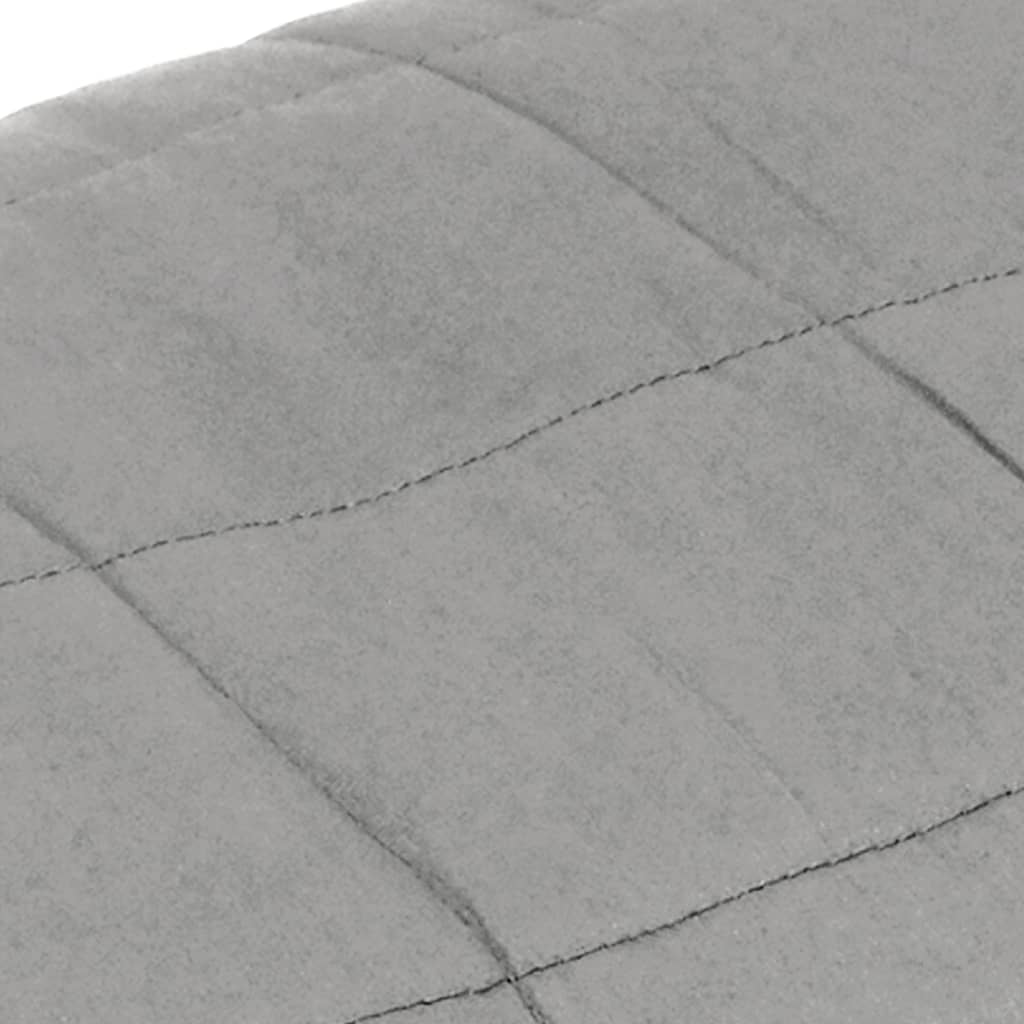 vidaXL Weighted Blanket Grey 220x240 cm King 11 kg Fabric 4
