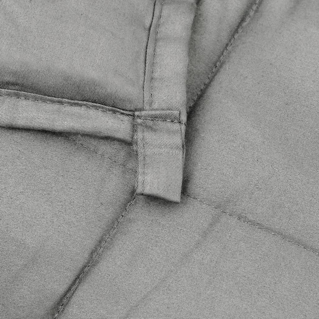 vidaXL Weighted Blanket Grey 220x240 cm King 11 kg Fabric 5