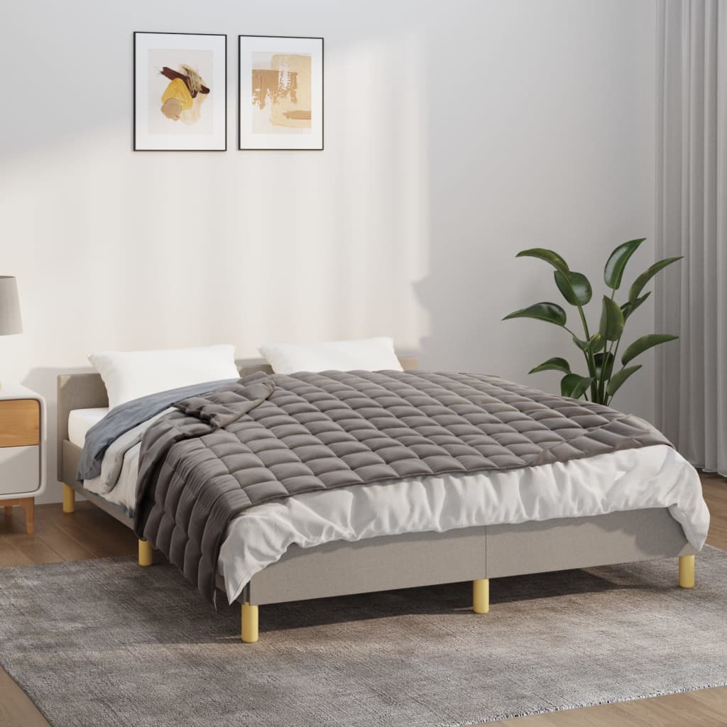 vidaXL Weighted Blanket Grey 122x183 cm 5 kg Fabric 1