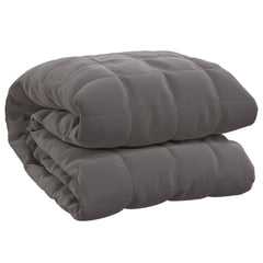 vidaXL Weighted Blanket Grey 220x230 cm King 15 kg Fabric 2