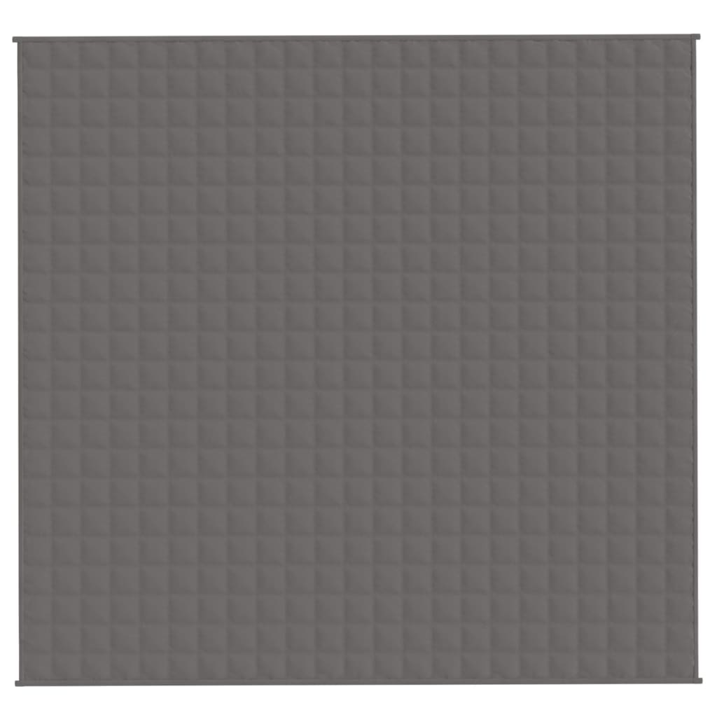 vidaXL Weighted Blanket Grey 220x240 cm King 15 kg Fabric 3