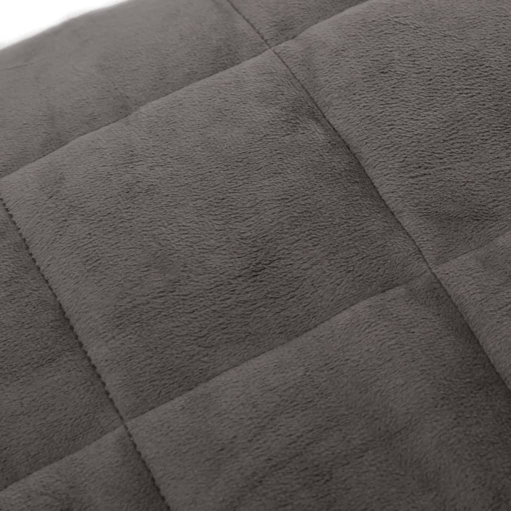 vidaXL Weighted Blanket Grey 220x240 cm King 15 kg Fabric 4
