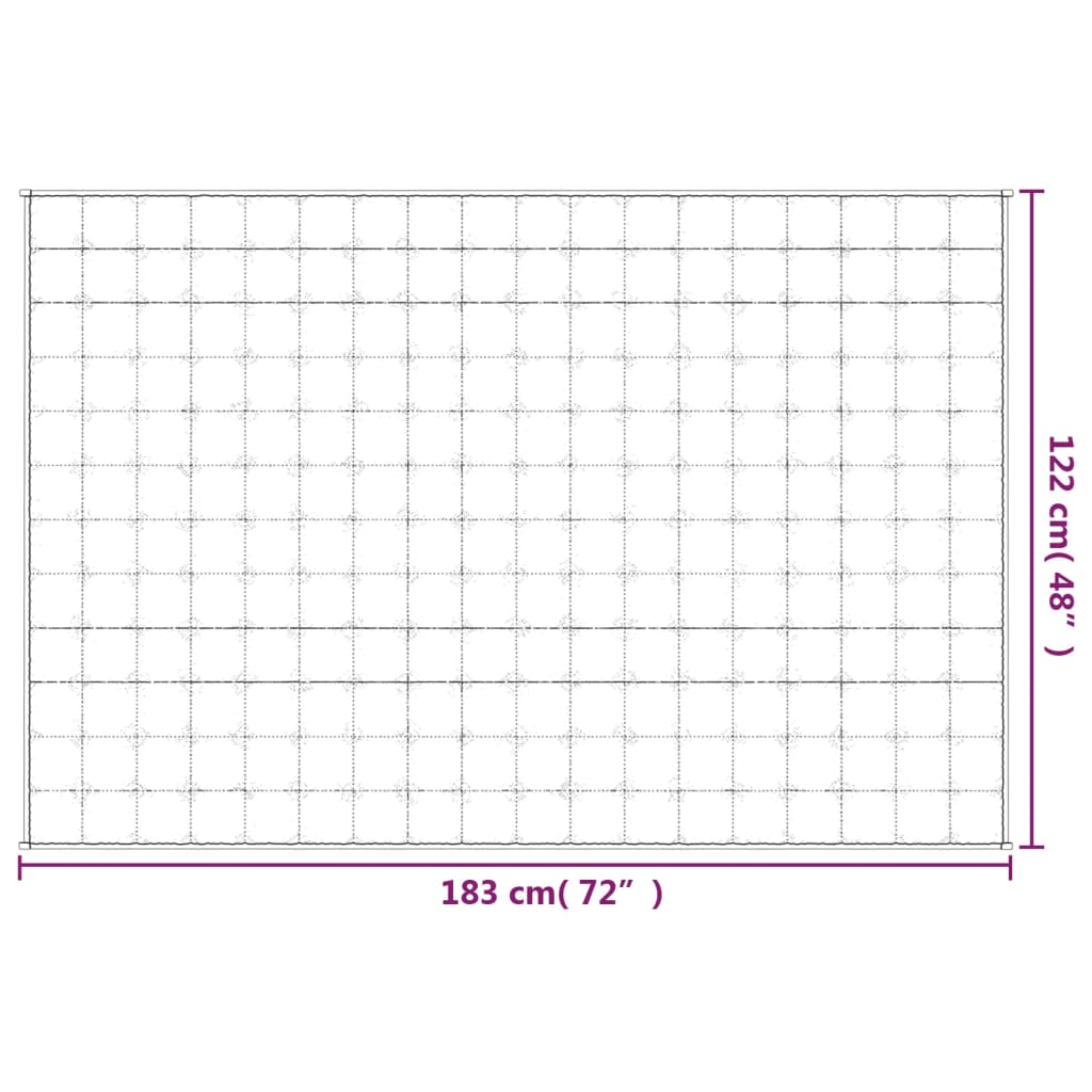 vidaXL Weighted Blanket Light Cream 122x183 cm 5 kg Fabric 6