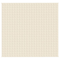 vidaXL Weighted Blanket Light Cream 220x230 cm King 11 kg Fabric 3
