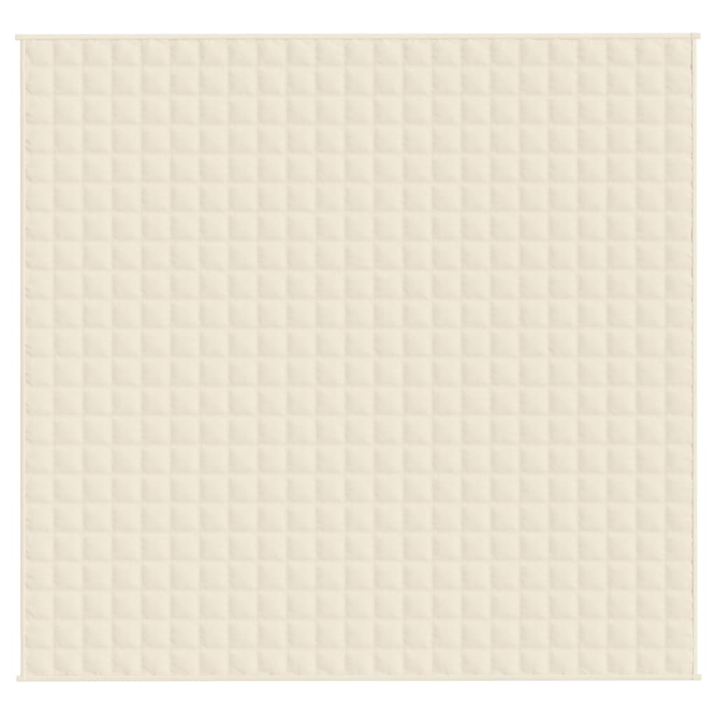 vidaXL Weighted Blanket Light Cream 220x240 cm King 11 kg Fabric 3
