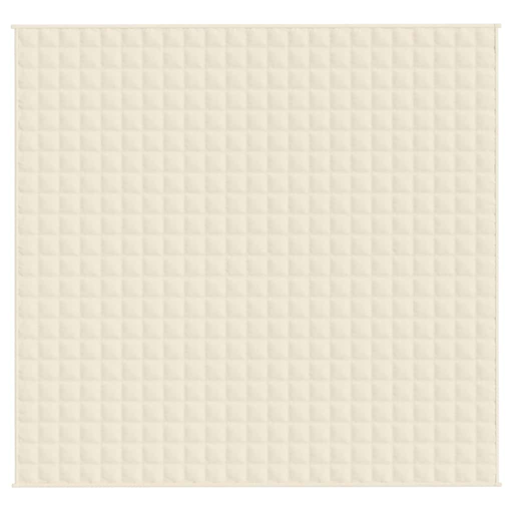 vidaXL Weighted Blanket Light Cream 220x240 cm King 15 kg Fabric 3