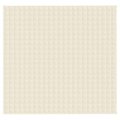 vidaXL Weighted Blanket Light Cream 220x240 cm King 15 kg Fabric 3
