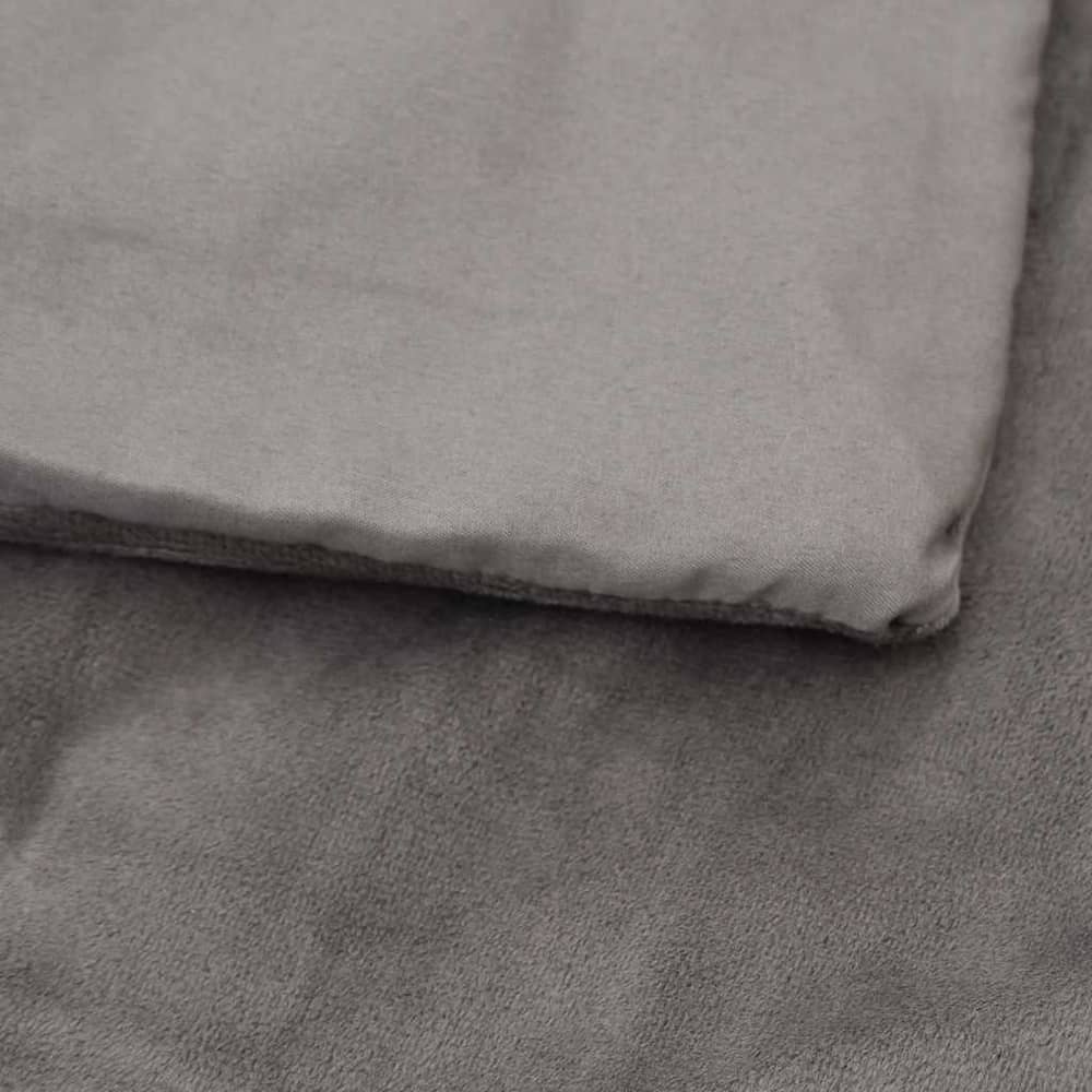 Weighted Blanket with Cover 152x203 cm Fabric Grey 11 kg