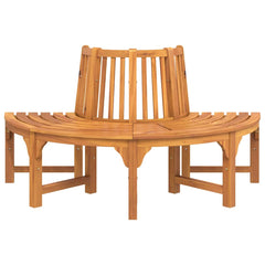 Tree Bench 8 -Seater 2 pcs 160 x 80 x 45cm Natural Ø 160 cm with backrest Half round