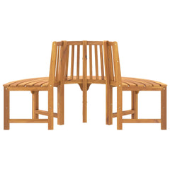 vidaXL Half Round Tree Bench Ø160 cm Solid Wood Eucalyptus 4