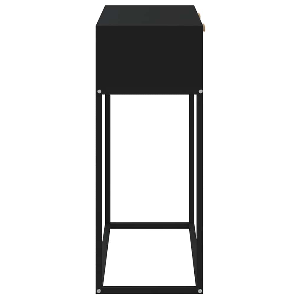 vidaXL Console Table Black 80x30x75 cm Engineered Wood and Iron 6