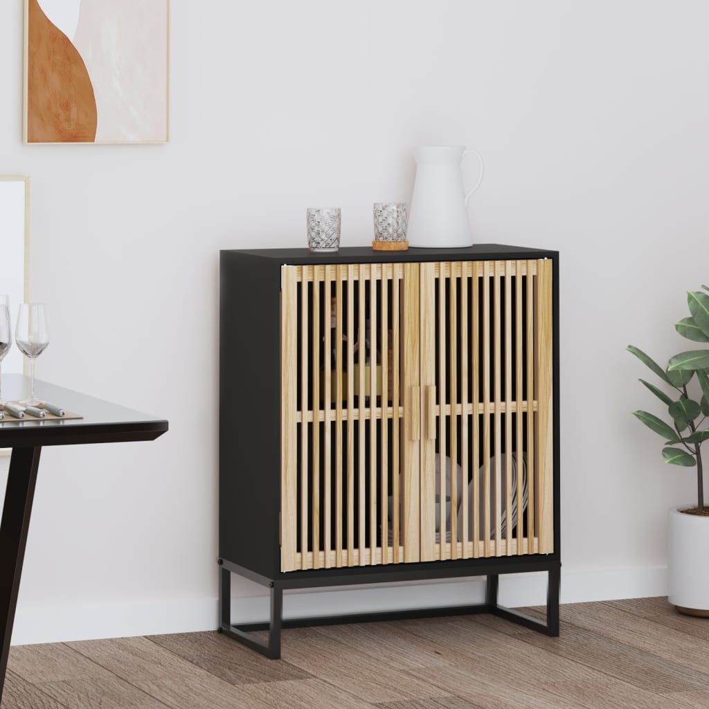 vidaXL Sideboard Black 60x30x75 cm Engineered Wood 1