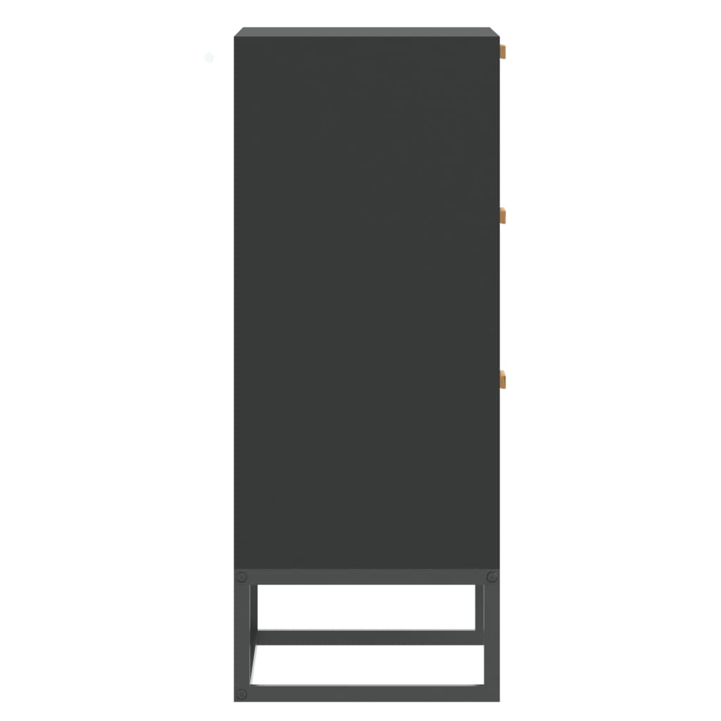 Sideboard Black Engineered Wood, image 5