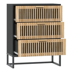 Sideboard Black Engineered Wood, image 6