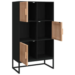 Highboard Black Engineered Wood, image 4
