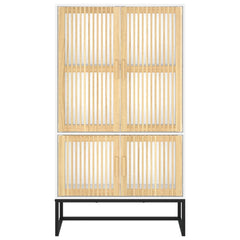 vidaXL Highboard White 70x35x125 cm Engineered Wood 5
