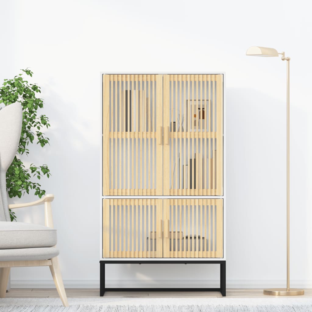 vidaXL Highboard White 70x35x125 cm Engineered Wood 1