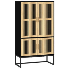 vidaXL Highboard Black 70x35x125 cm Engineered Wood 2