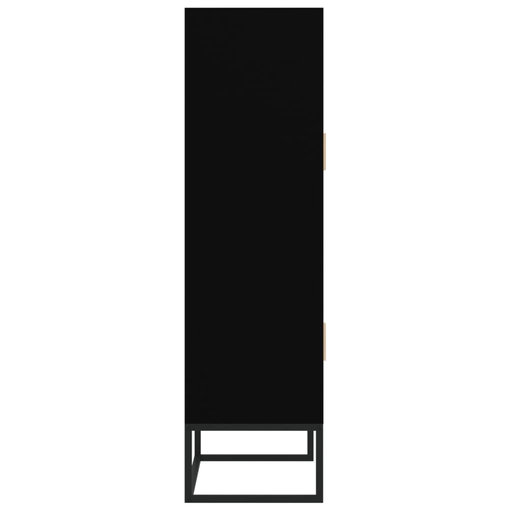 vidaXL Highboard Black 70x35x125 cm Engineered Wood 6
