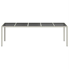 Garden Table Pure Poly Rattan Depth 100 cm White and black