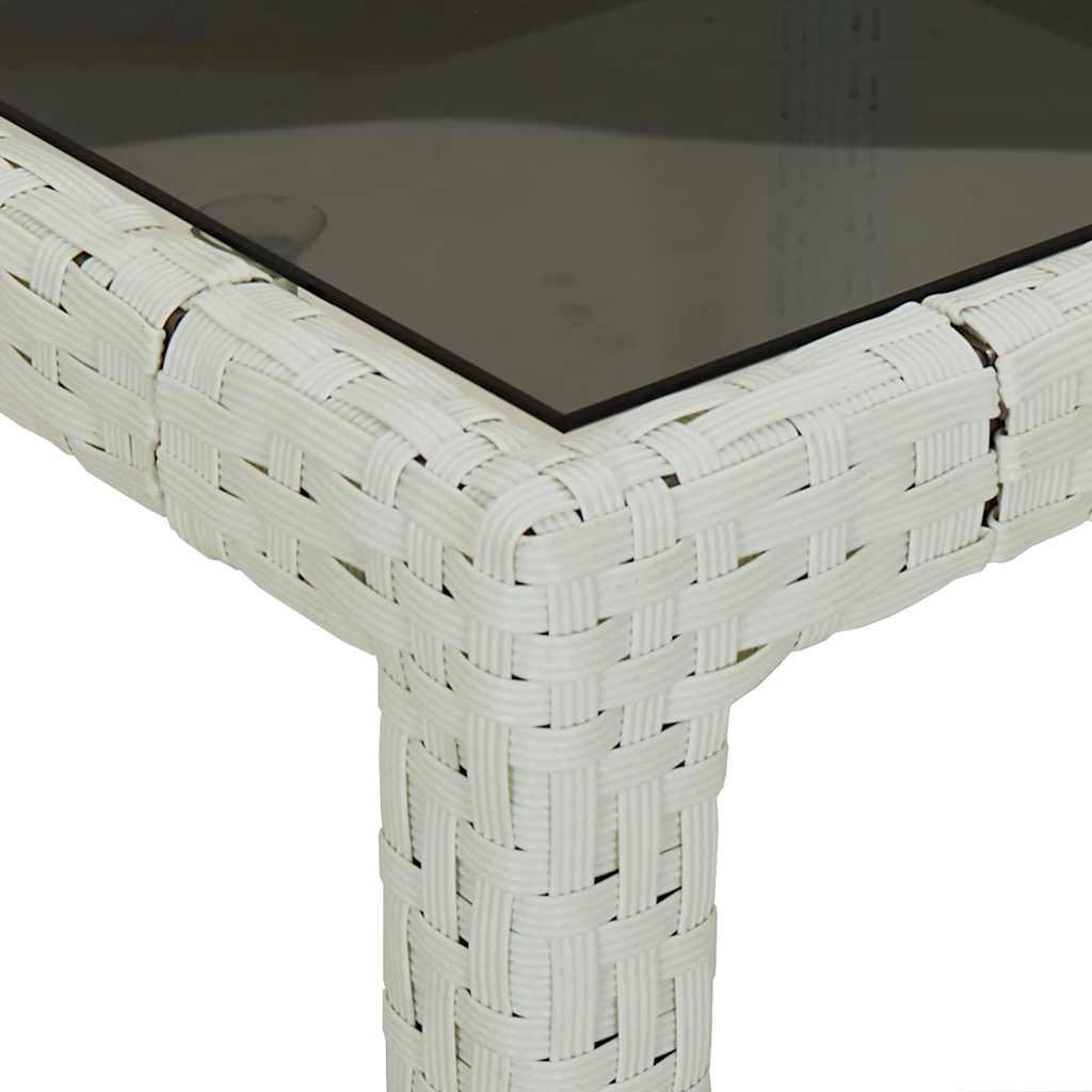 Garden Table Pure Poly Rattan Depth 100 cm White and black