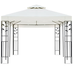 vidaXL Gazebo with Double Roof White 6x3 m Steel 3