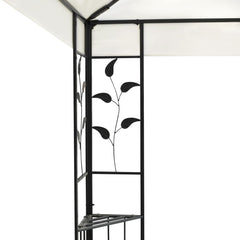 vidaXL Gazebo with Double Roof White 6x3 m Steel 4
