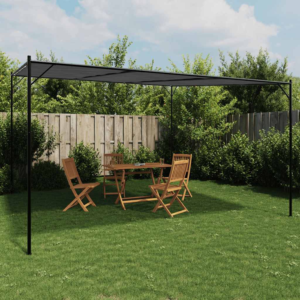vidaXL Gazebo Anthracite 4x4 m 180 g/m² Fabric and Steel 1