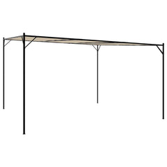 vidaXL Gazebo Beige 4x4 m 180 g/m² Fabric and Steel 2