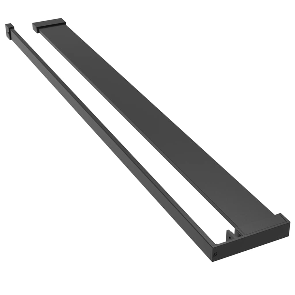 Shower Shelf for Walk-in Shower Wall Aluminium Black 90 cm