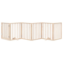 vidaXL Dog Gate with Door Foldable 6 Panels 300 cm Poplar Wood 3