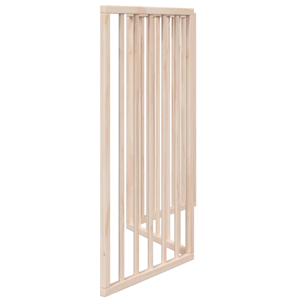vidaXL Dog Gate Foldable 3 Panels 150 cm Poplar Wood 5