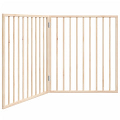 Dog Gate Foldable Panels 160 cm Poplar Wood Width 80 cm Natural 90 cm 2