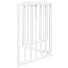 vidaXL Dog Gate Foldable 3 Panels White 150 cm Poplar Wood 5