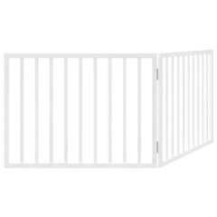 vidaXL Dog Gate Foldable 2 Panels White 160 cm Poplar Wood 6