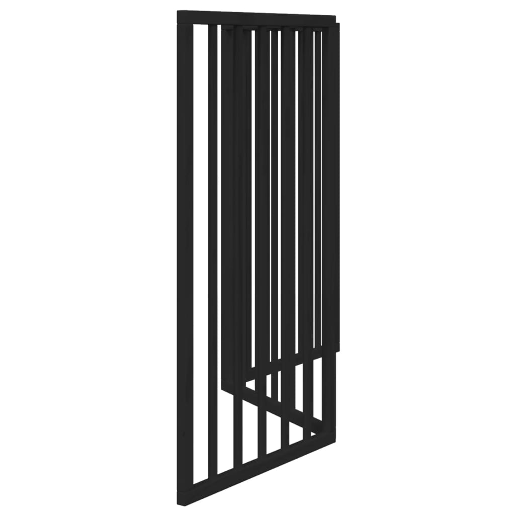 vidaXL Dog Gate Foldable 3 Panels Black 150 cm Poplar Wood 5