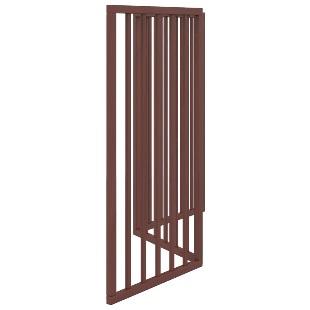 vidaXL Dog Gate Foldable 3 Panels Brown 150 cm Poplar Wood 5