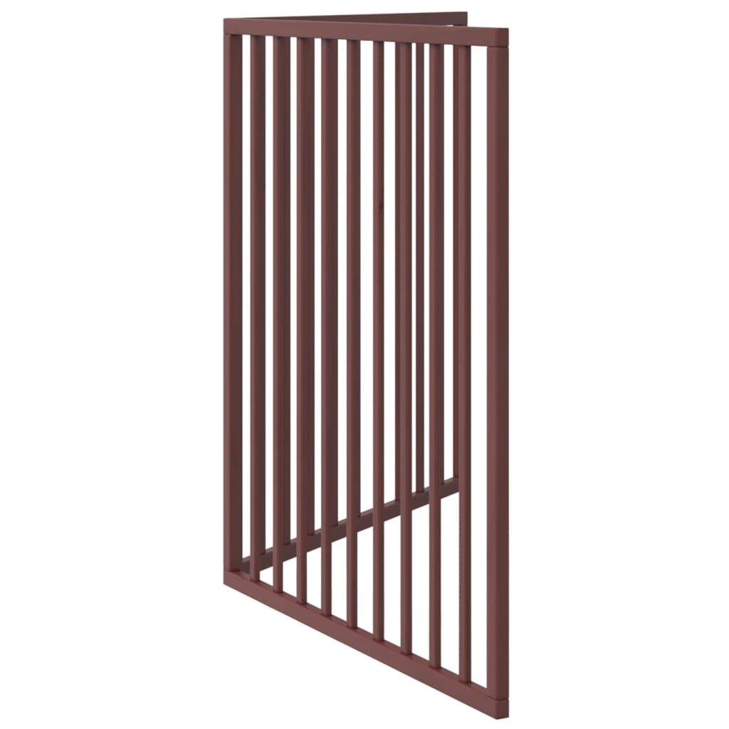 vidaXL Dog Gate Foldable 2 Panels Brown 160 cm Poplar Wood 5