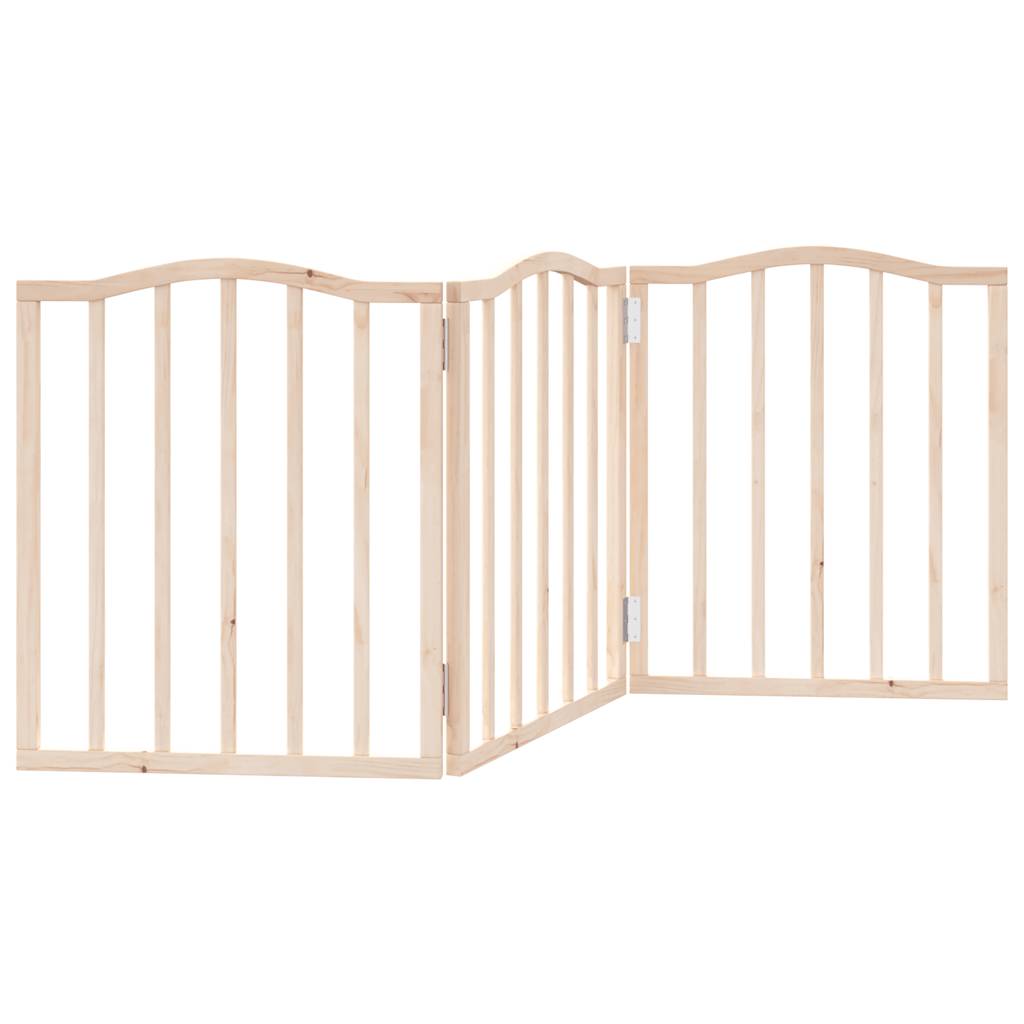vidaXL Dog Gate Foldable 3 Panels 150 cm Poplar Wood 6