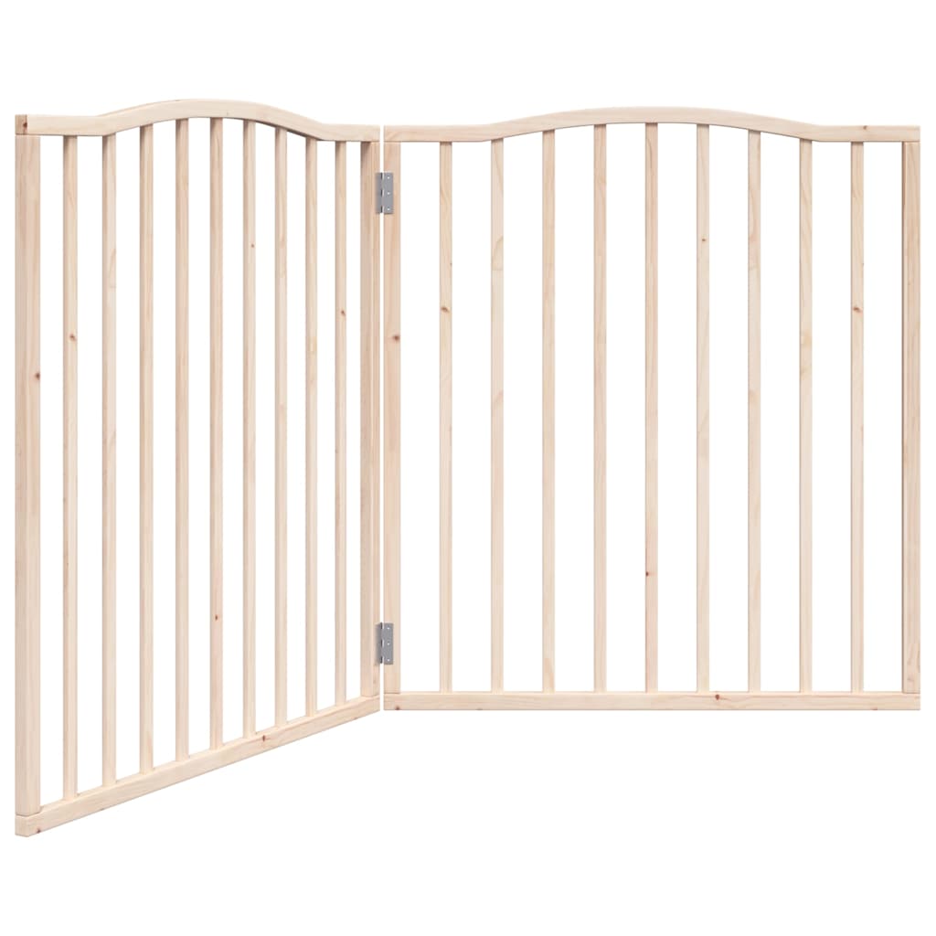 vidaXL Dog Gate Foldable 2 Panels 160 cm Poplar Wood 2